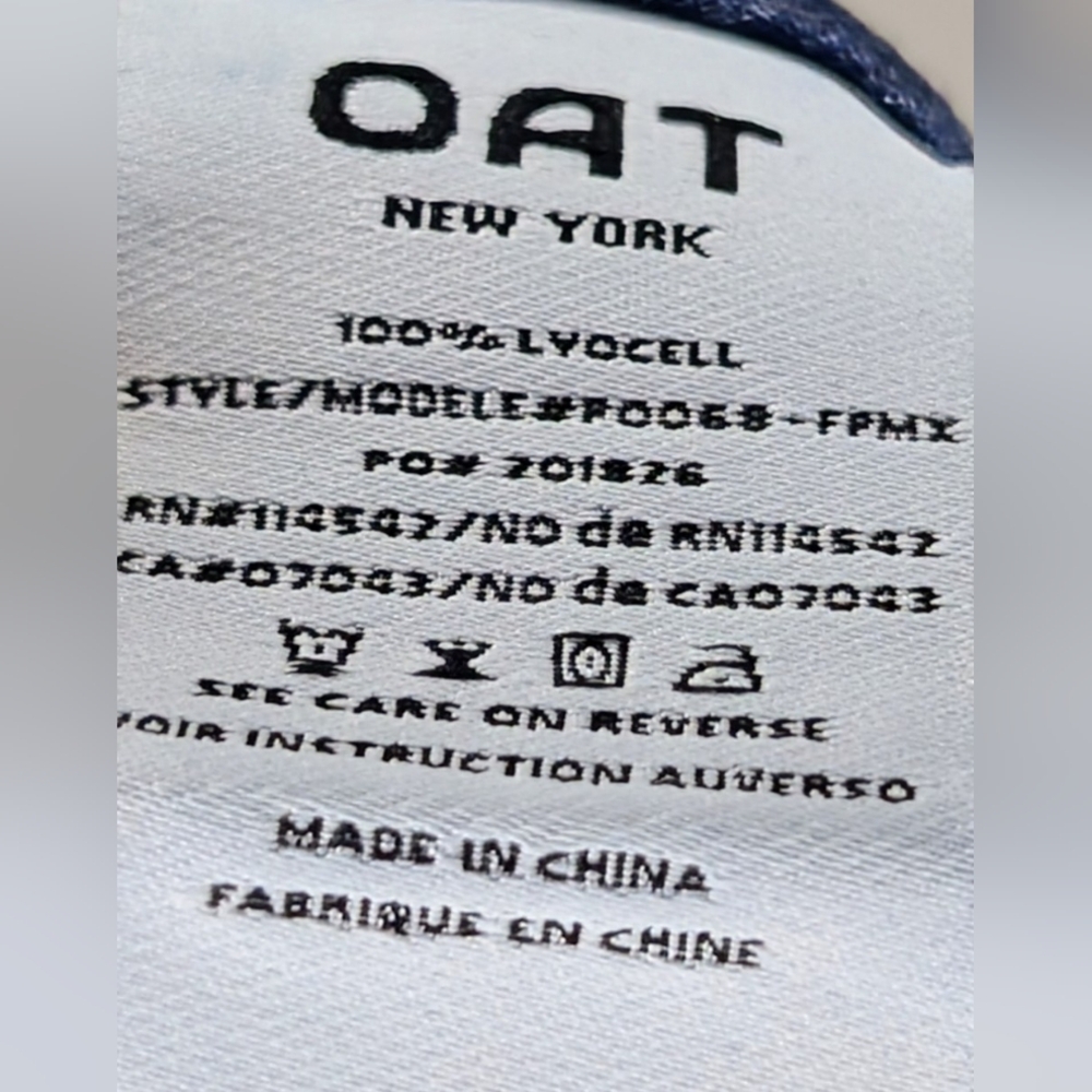 OAT New York Jeans Palazzo Wide Leg Blue Chambray Denim Size 4/27 - Picture 5 of 5